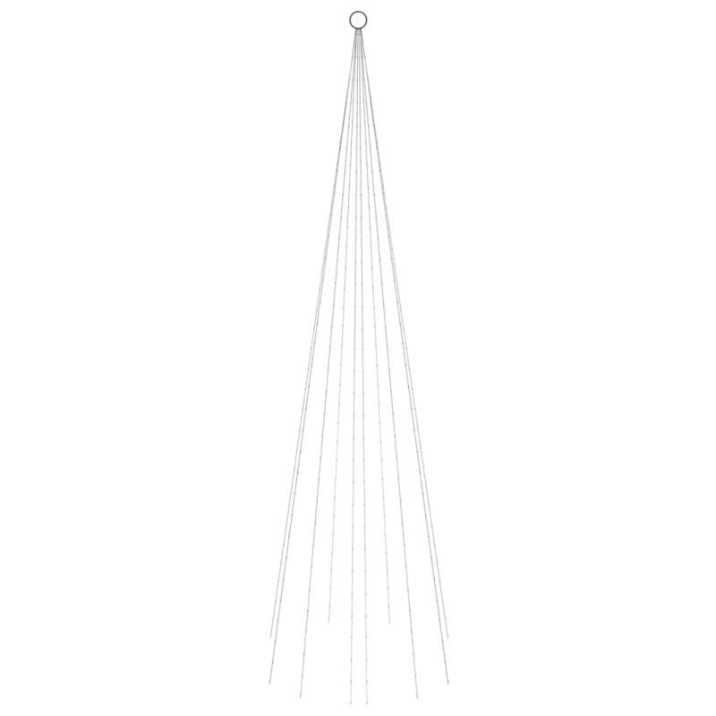 vidaXL Ziemassvētku egle karoga mastam, 310 zilas LED, 300 cm