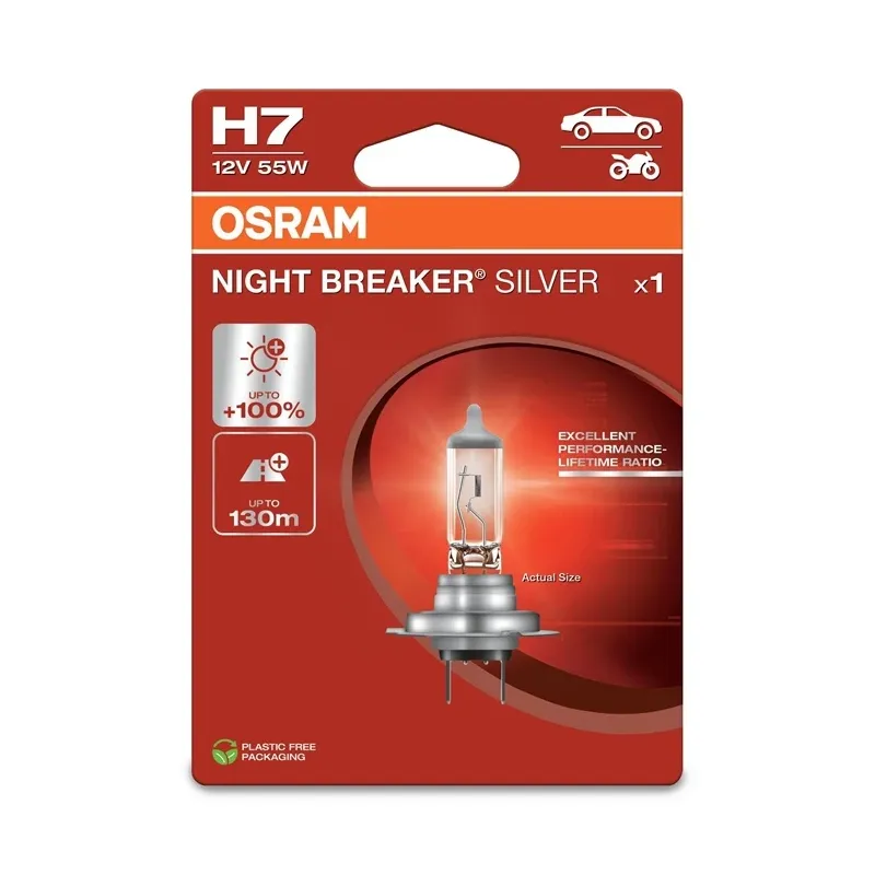 Auto spuldze Osram 64210NBS-1BL, halogēnā spuldze, caurspīdīga-balta, 12 V