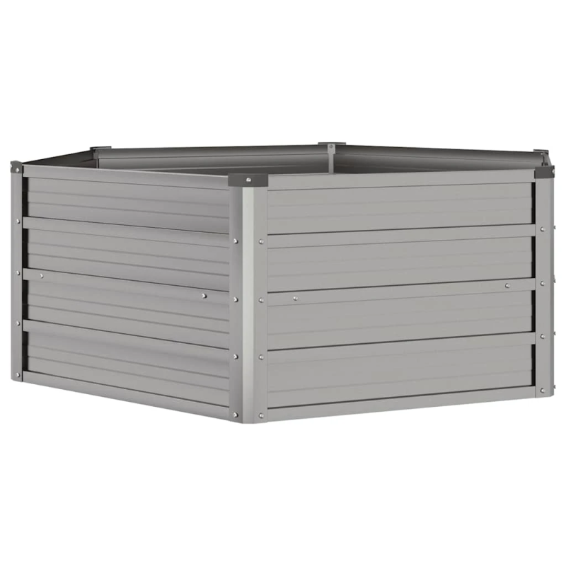 vidaXL augstā dārza puķu kaste, rūsas, 129x129x45 cm, kortena tērauds