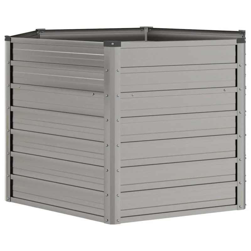 vidaXL augstā dārza puķu kaste, rūsas, 129x129x77 cm, kortena tērauds