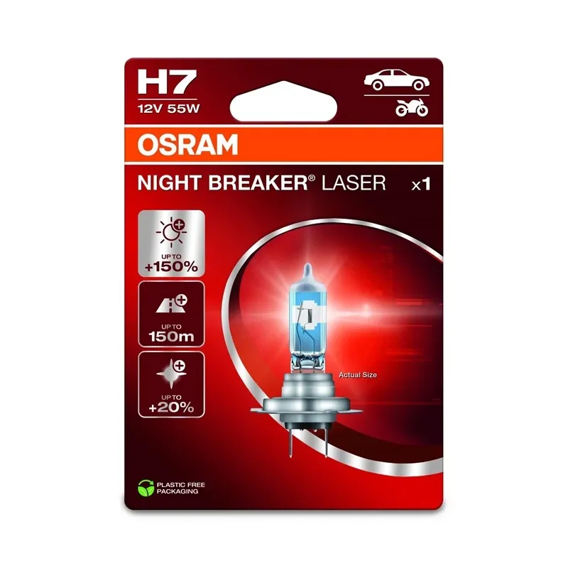 Auto spuldze Osram 64210NL-1BL, halogēnā spuldze, caurspīdīga-balta, 12 V