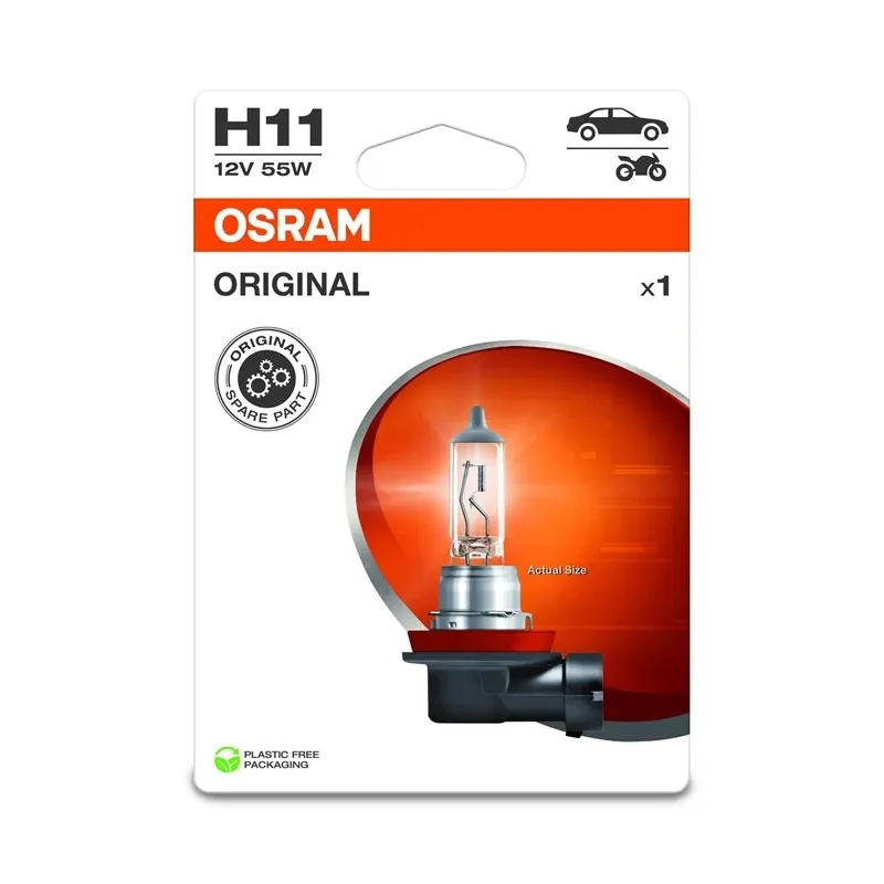 Auto spuldze Osram 64211-1BL, halogēnā spuldze, caurspīdīga, 12 V