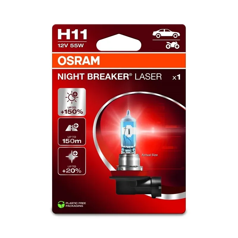 Auto spuldze Osram 64211NL-1BL, halogēnā spuldze, balta, 12 V