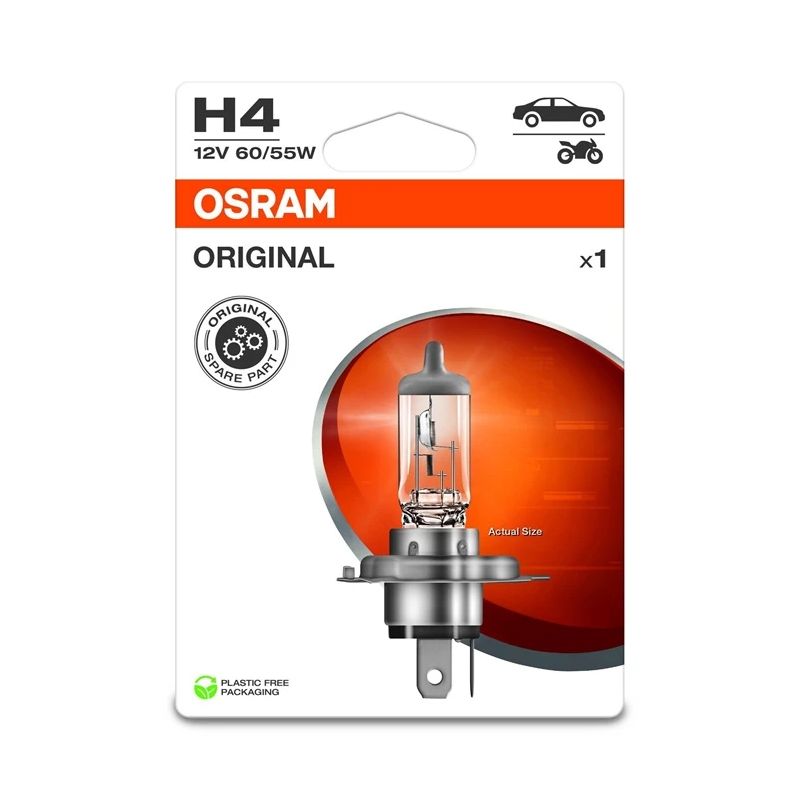 Lampiņa auto osram 64193-01b h4 12v p43t