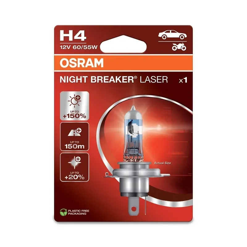 Auto spuldze Osram 64193NL-1BL, halogēnā spuldze, caurspīdīga-balta, 12 V