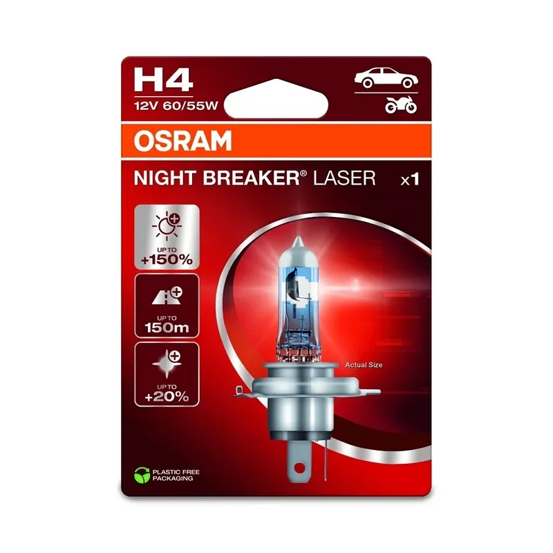 Automobilio lemputė Osram 64193NL-1BL, halogeninė, skaidri sp.-balta sp., 12 V
