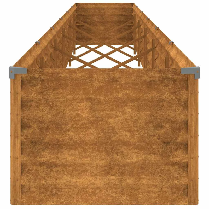 vidaXL augstā dārza puķu dobe, 580x50x36 cm, kortēna tērauds