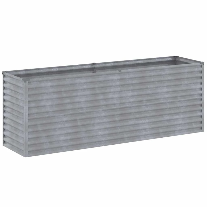 vidaXL dārza puķu dobe, 196x50x69 cm, kortēna tērauds