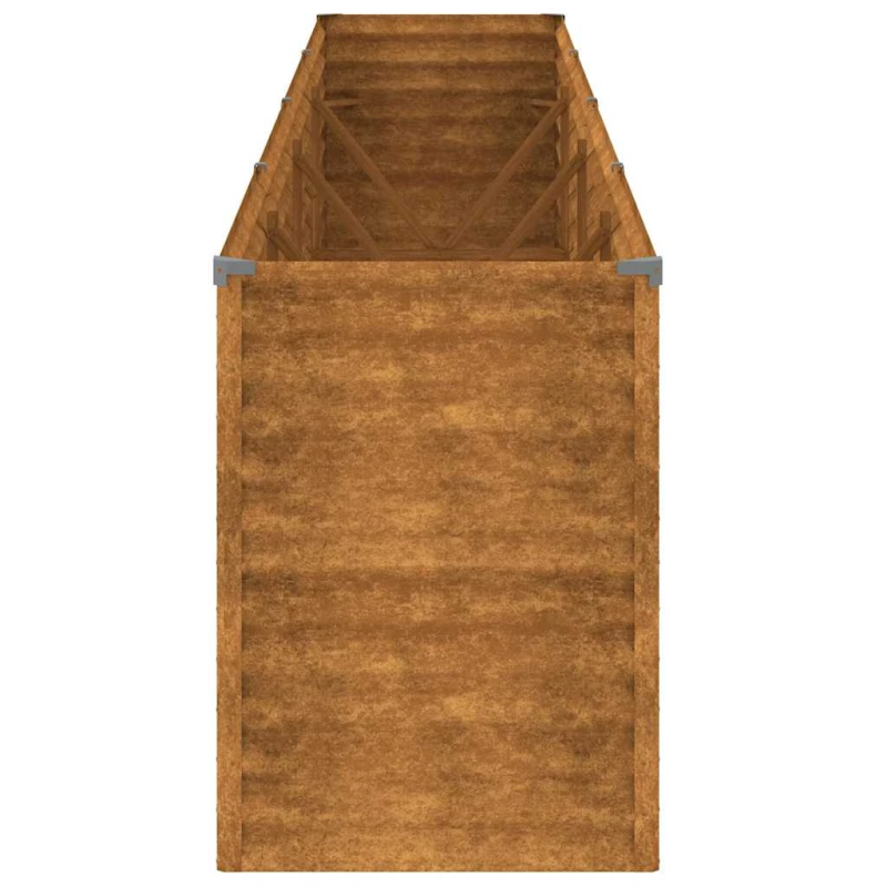 vidaXL augstā dārza puķu dobe, 385x50x69 cm, kortēna tērauds