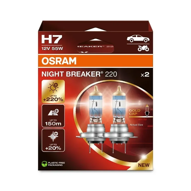 Auto spuldze Osram 64210NB220, halogēnā spuldze, balta krās., 12 V