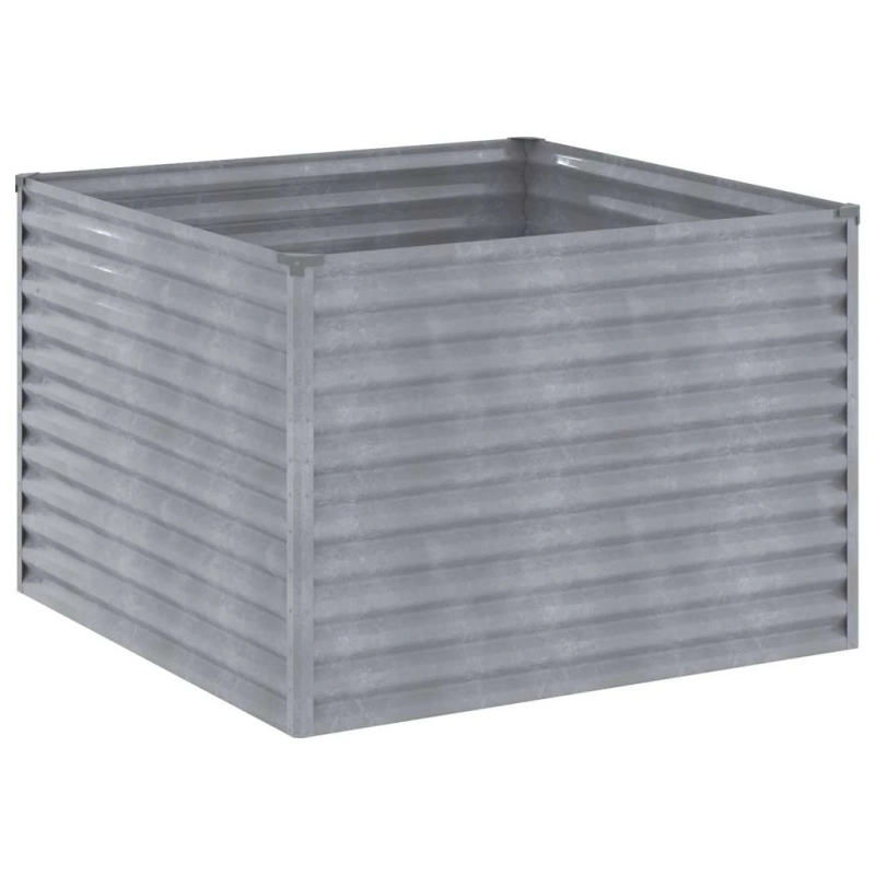 vidaXL augstā dārza puķu kaste, 100x100x69 cm, tērauds, rūsas efekts