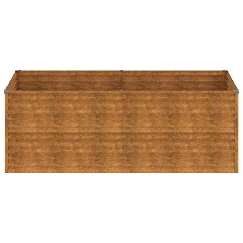 vidaXL augstā dārza puķu kaste, 196x100x69 cm, tērauds, rūsas efekts