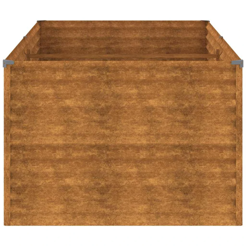 vidaXL augstā dārza puķu kaste, 196x100x69 cm, tērauds, rūsas efekts