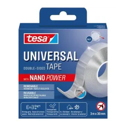 Kahepoolne kleeplint Tesa Universal, kahepoolne, 3 m x 30 mm