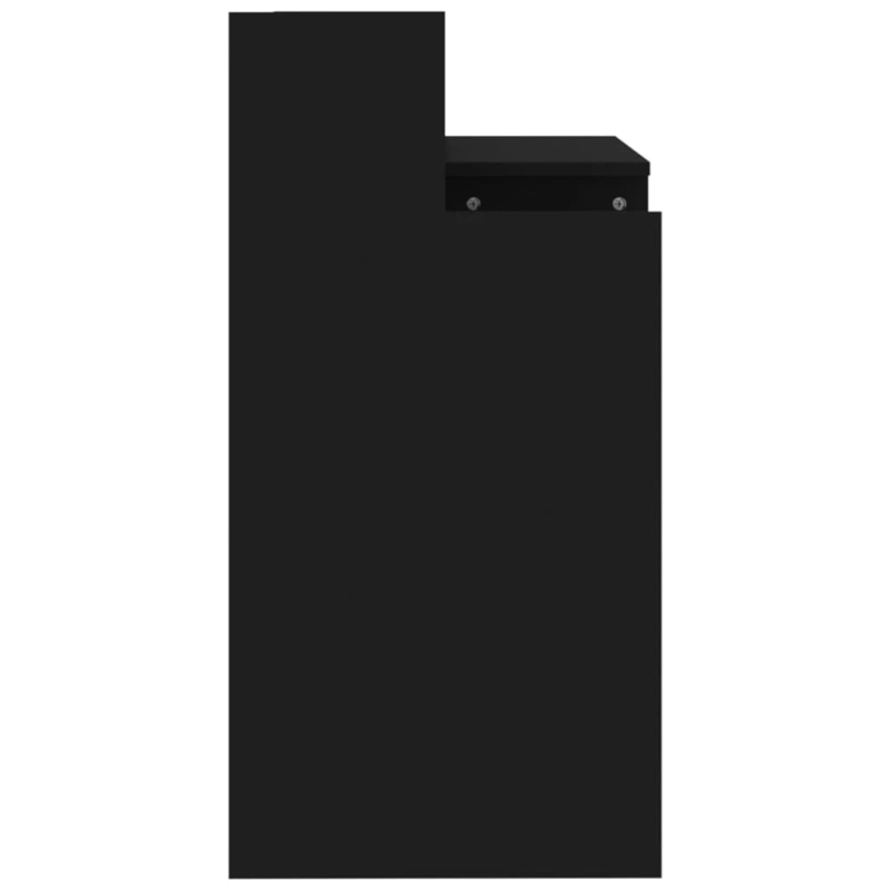 vidaXL rakstāmgalds, LED, 97x45x90 cm, inženierijas koks, melns