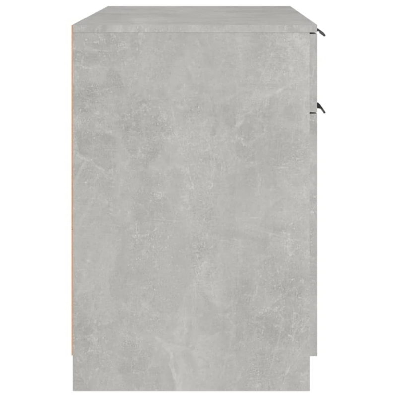 vidaXL rakstāmgalds, betona pelēks, 100x50x75 cm, inženierijas koks