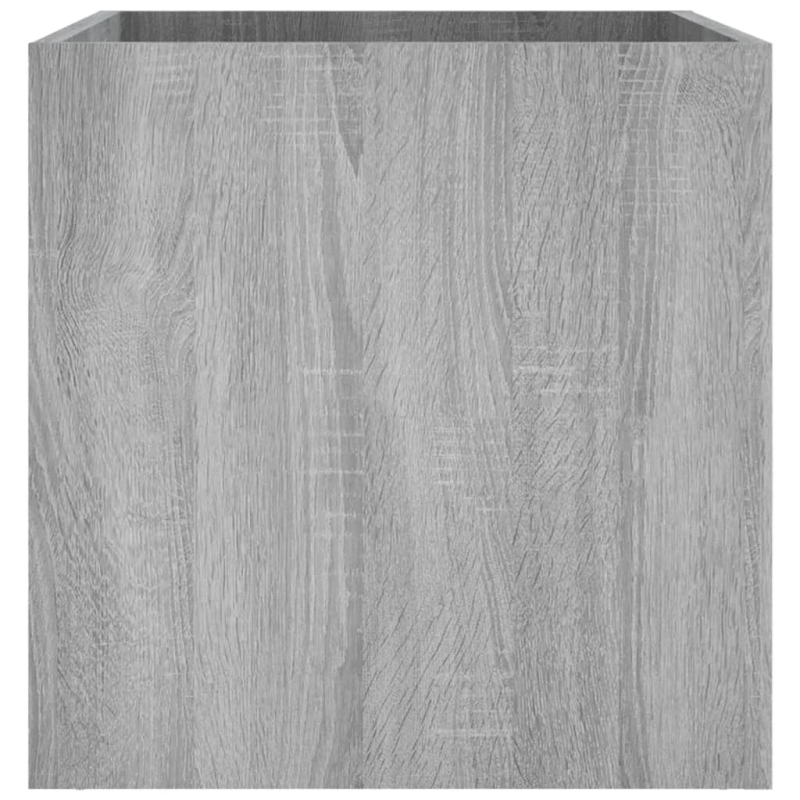 vidaXL puķu kaste, pelēka ozola krāsa, 40x40x40 cm, inženierijas koks