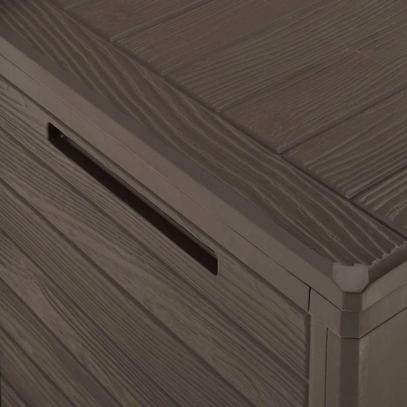 vidaXL dārza uzglabāšanas kaste, brūna, 58,5x46x55 cm, polipropilēns