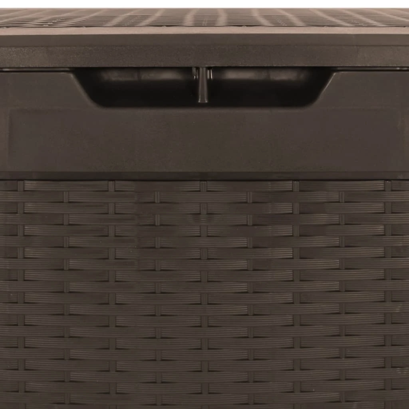 vidaXL dārza uzglabāšanas kaste, brūna, 119x48x60 cm, polipropilēns