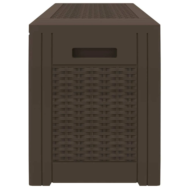 vidaXL dārza uzglabāšanas kaste, brūna, 119x48x60 cm, polipropilēns