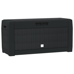 vidaXL dārza uzglabāšanas kaste, pelēka, 119x48x60 cm, polipropilēns