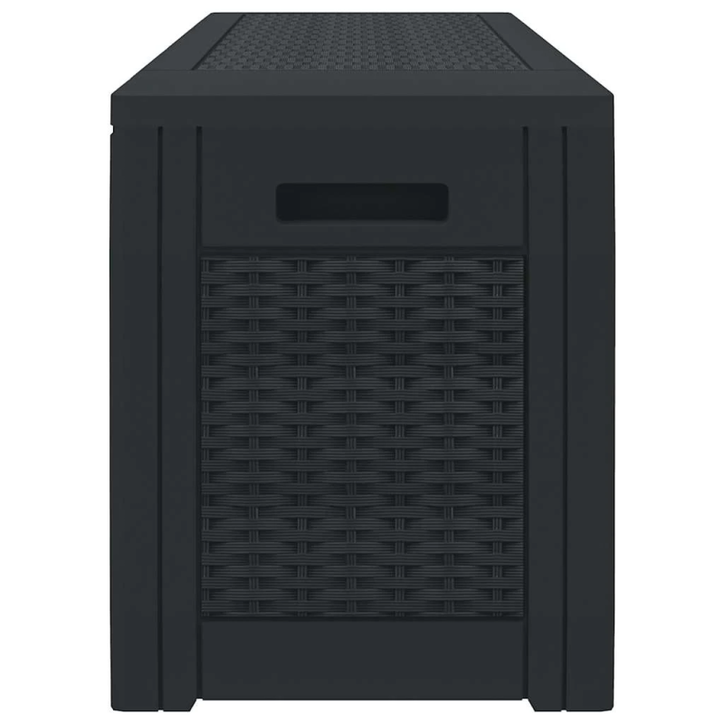 vidaXL dārza uzglabāšanas kaste, pelēka, 119x48x60 cm, polipropilēns