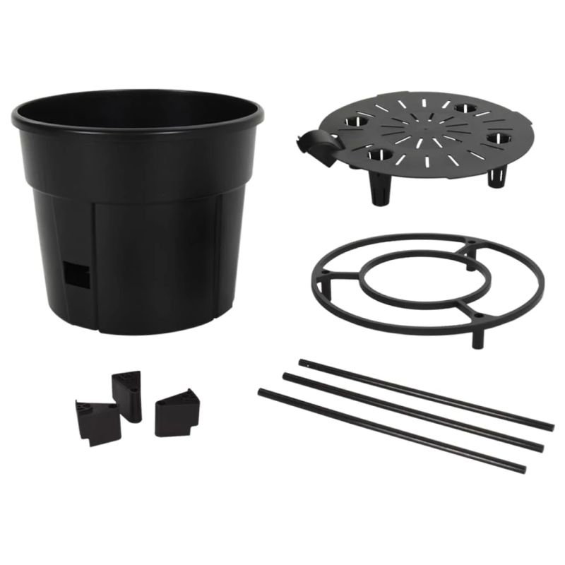 vidaXL pods tomātu audzēšanai, DIA29,5x115 cm, pelēks, polipropilēns