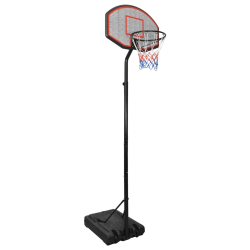 vidaXL basketbola vairogs, melns, 282-352 cm, polietilēns