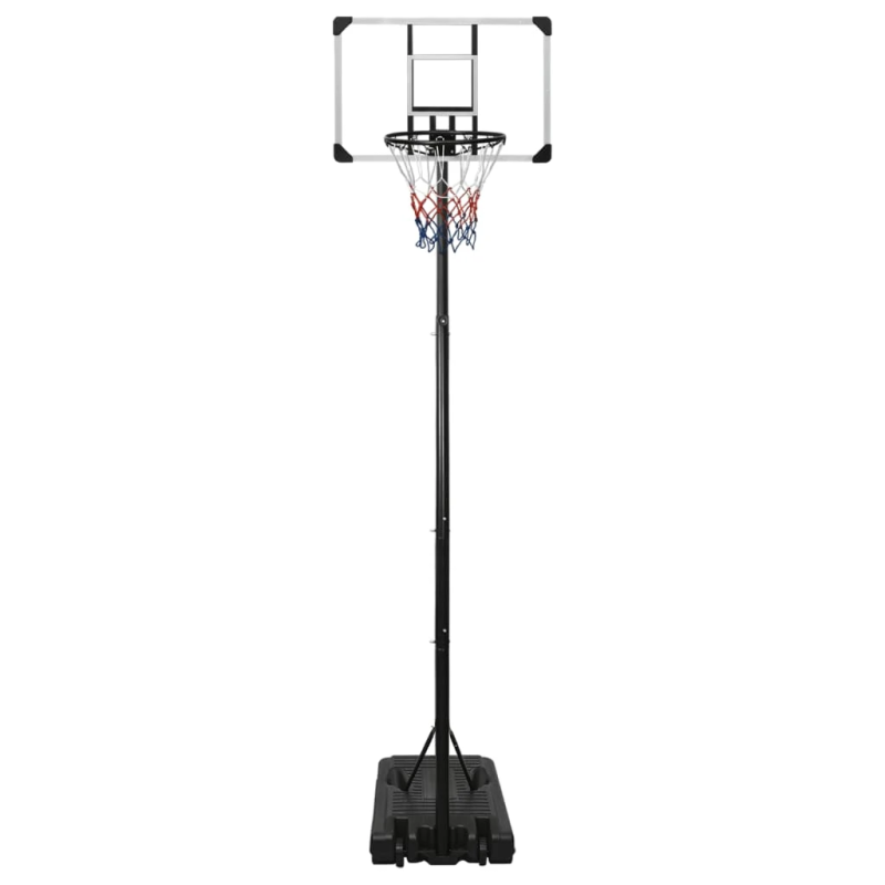 vidaXL basketbola vairogs, caurspīdīgs, 280-350 cm, polikarbonāts
