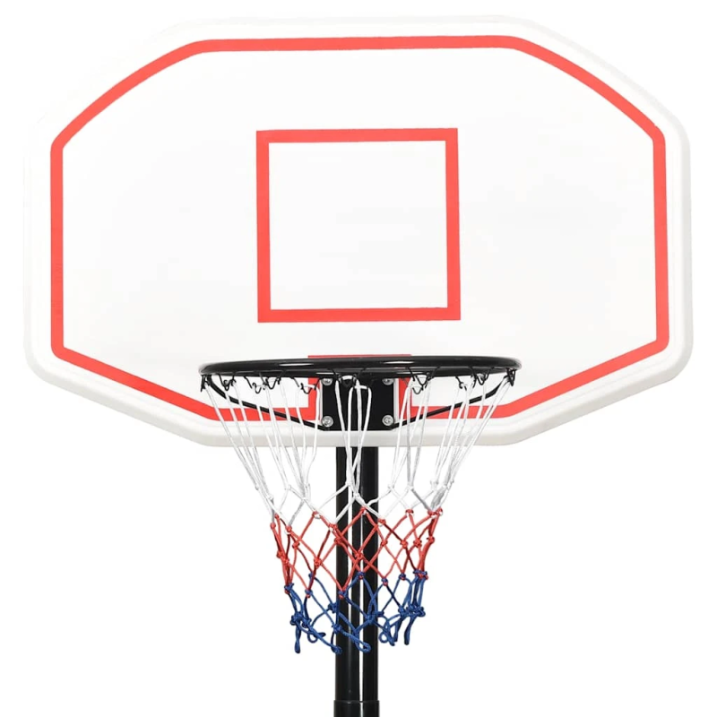 vidaXL basketbola vairogs, balts, 258-363 cm, polietilēns