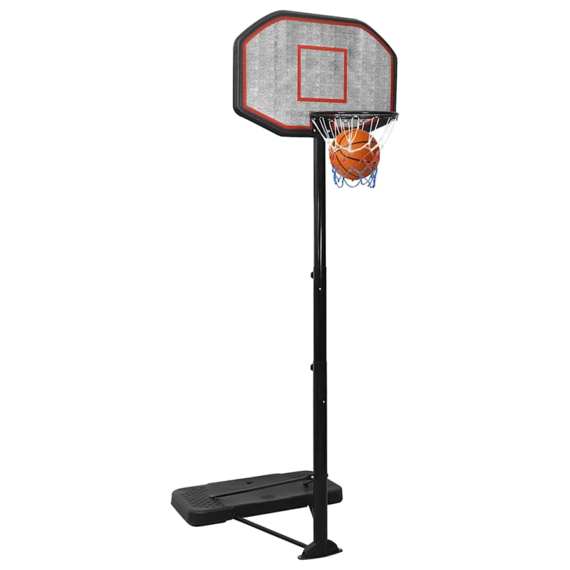 vidaXL basketbola statīvs, melns, 258-363 cm, polietilēns