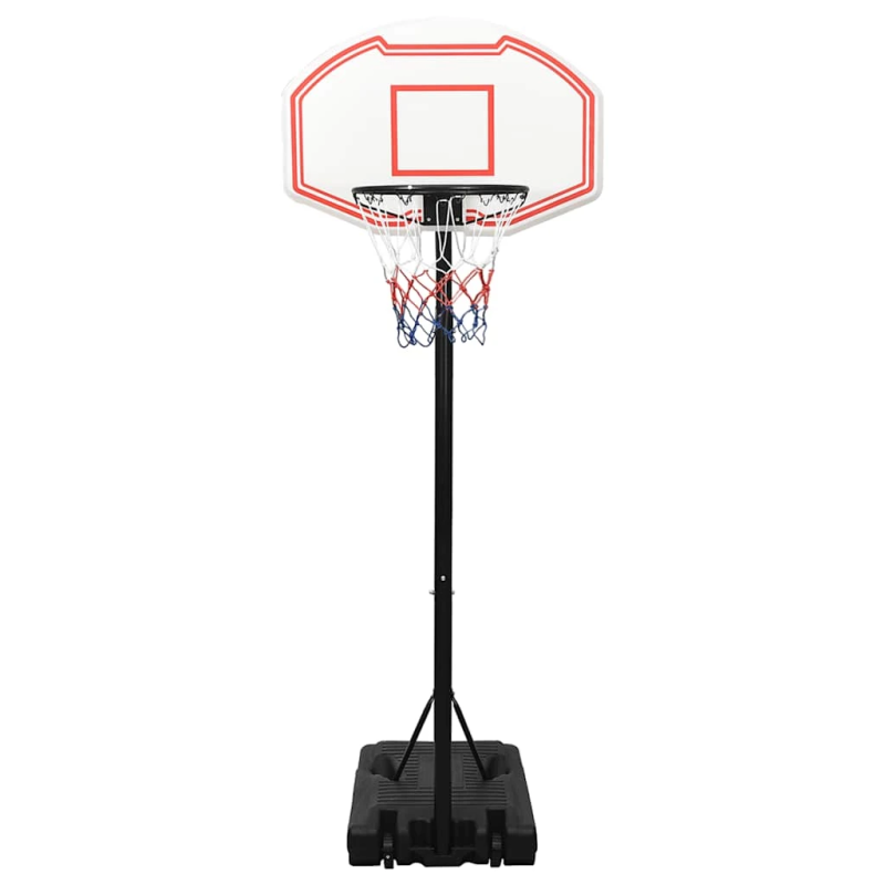 vidaXL basketbola vairogs, balts, 237-307 cm, polietilēns