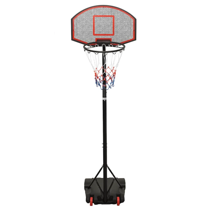 vidaXL basketbola vairogs, melns, 216-250 cm, polietilēns