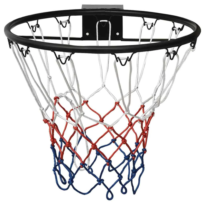 vidaXL basketbola grozs, melns, 45 cm, tērauds