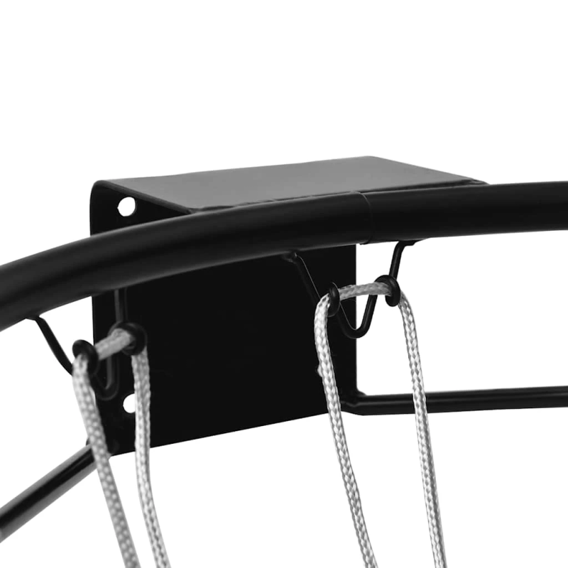 vidaXL basketbola grozs, melns, 45 cm, tērauds