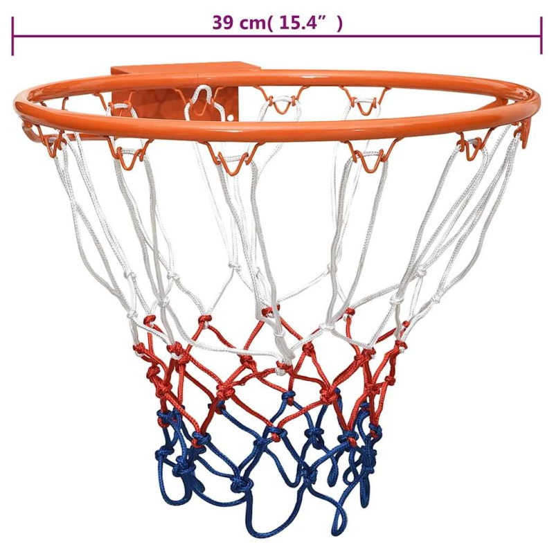 vidaXL basketbola grozs, oranžs, 39 cm, tērauds