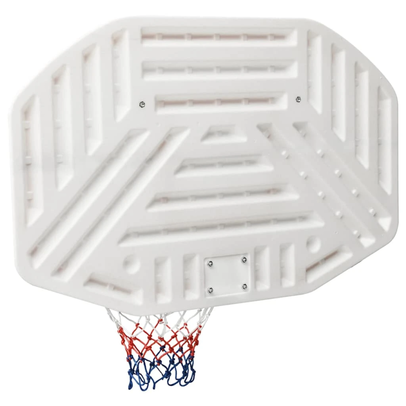 vidaXL basketbola vairogs, balts, 109x71x3 cm, polietilēns
