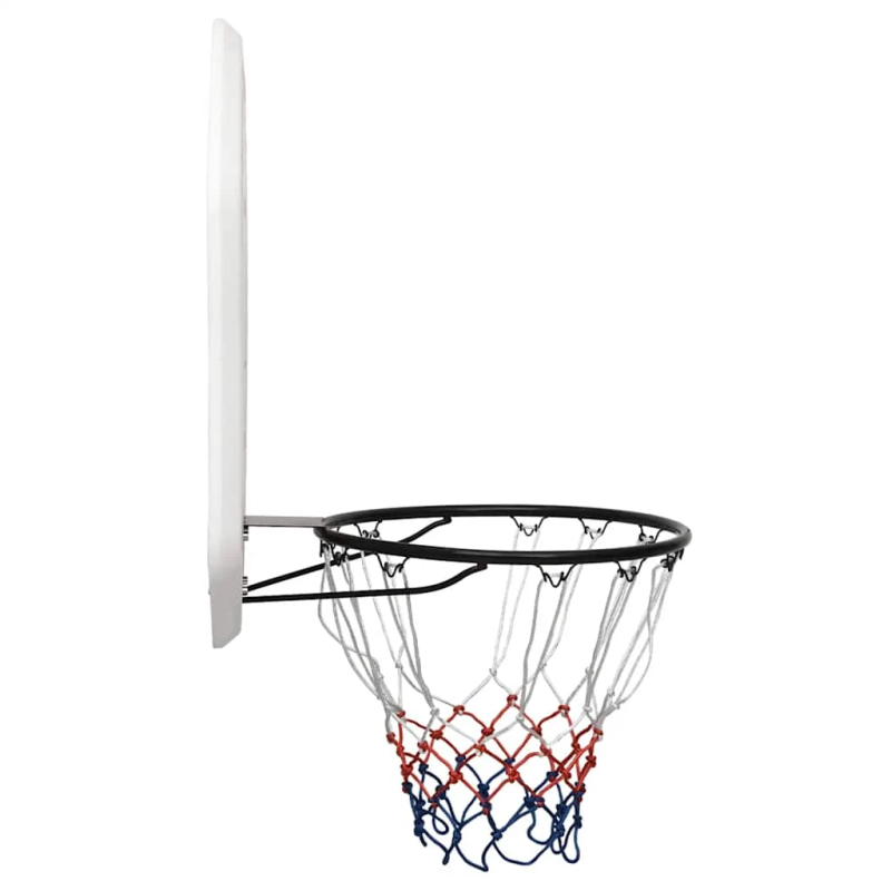 vidaXL basketbola vairogs, balts, 109x71x3 cm, polietilēns