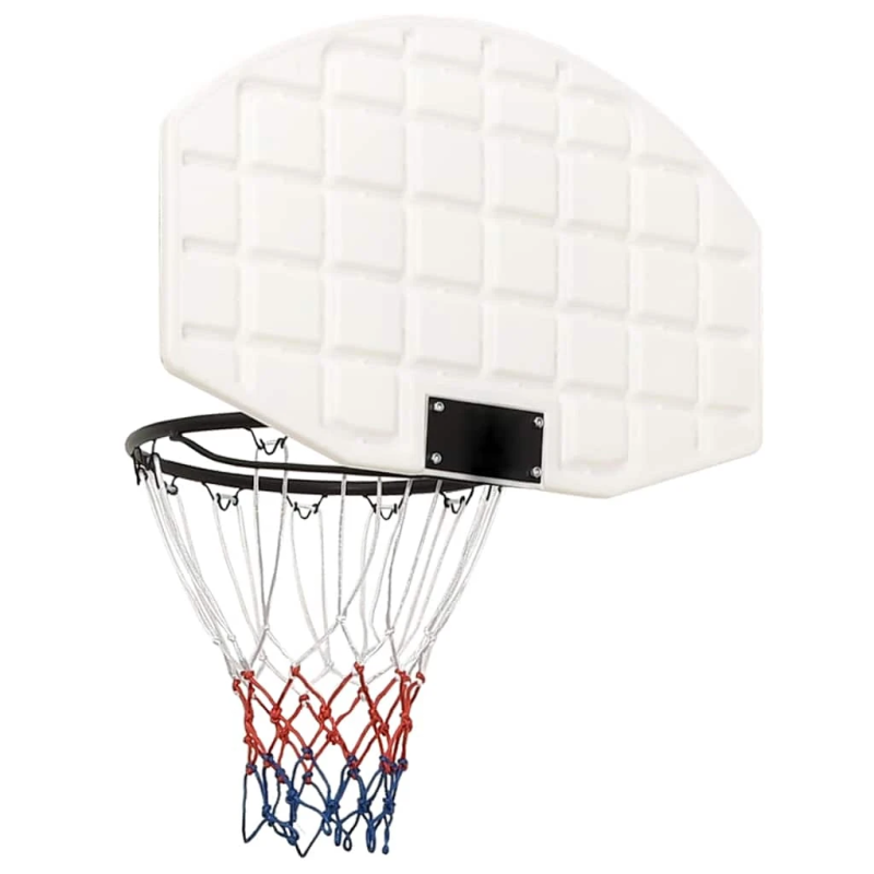 vidaXL basketbola vairogs, balts, 71x45x2 cm, polietilēns