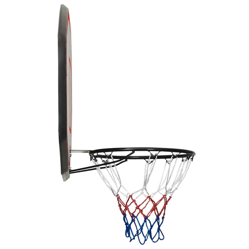 vidaXL basketbola vairogs, melns, 109x71x3 cm, polietilēns