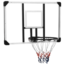 vidaXL basketbola vairogs, caurspīdīgs, 106x69x3 cm, polikarbonāts