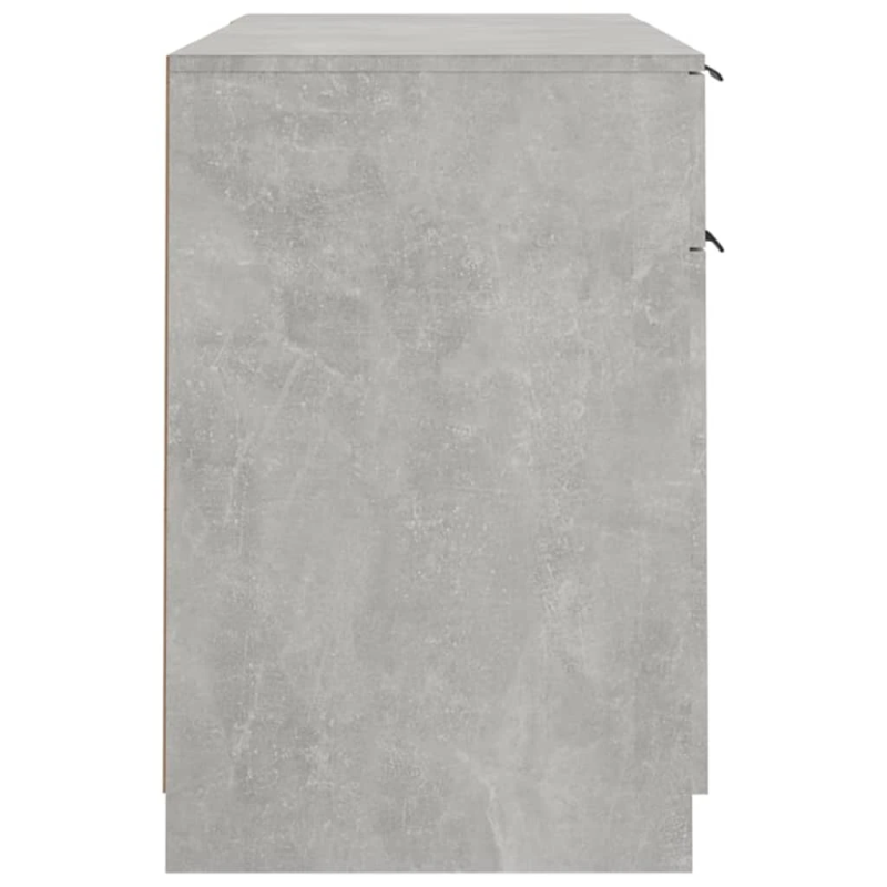 vidaXL rakstāmgalds ar skapīti, betona pelēks, inženierijas koks