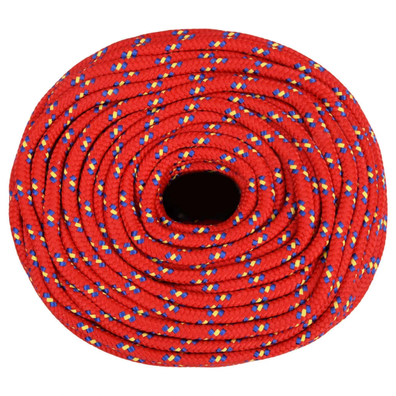 vidaXL laivu virve, sarkana, 6 mm, 25 m, polipropilēns