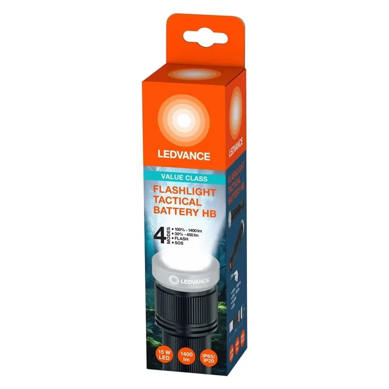 Žibintuvėlis rankinis 15w 1400lm 6xaa ip65
