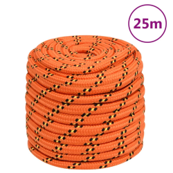 vidaXL laivu virve, oranža, 18 mm, 25 m, polipropilēns