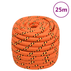 vidaXL laivu virve, oranža, 20 mm, 25 m, polipropilēns