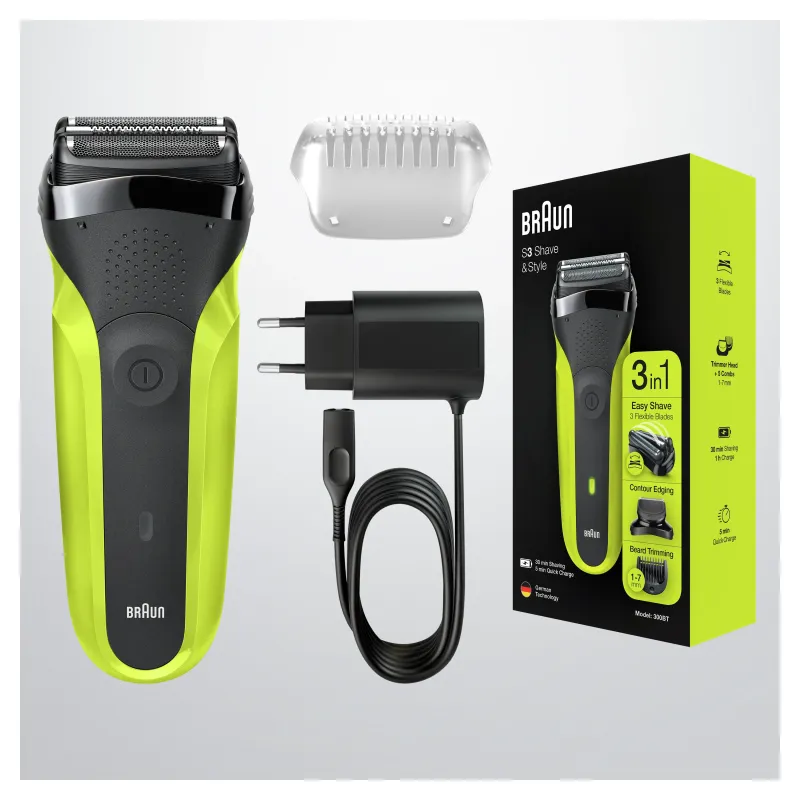 300BT бритва Braun Series 3 Shave&Style 3-в-1 с точным триммером и 5 гребнями