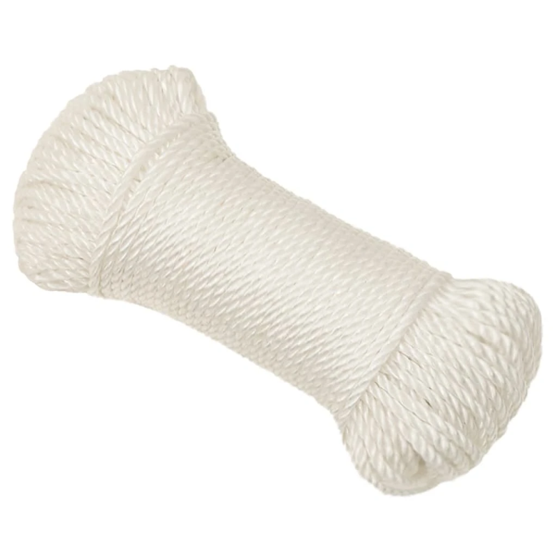vidaXL darba virve, balta, 3 mm, 50 m, polipropilēns