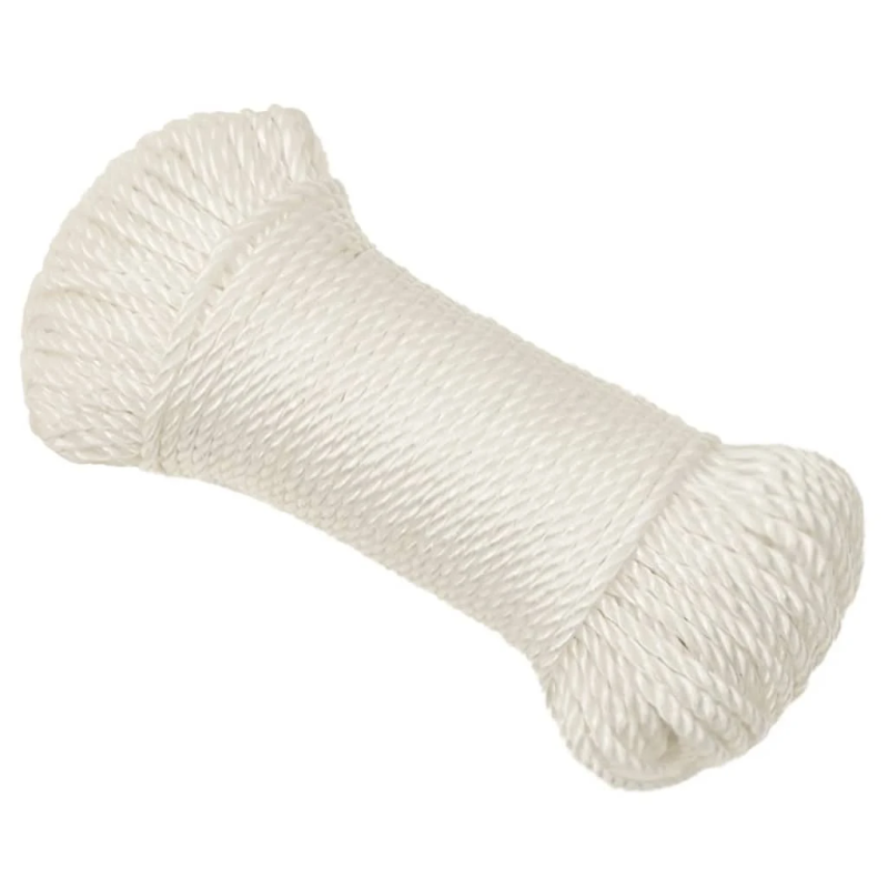 vidaXL darba virve, balta, 6 mm, 25 m, polipropilēns