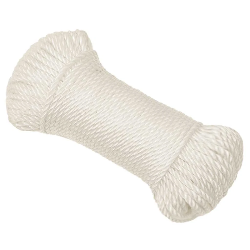 vidaXL darba virve, balta, 6 mm, 100 m, polipropilēns